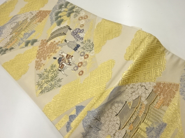 JAPANESE FUKURO OBI / WOVEN PEOPLE IN THE HEIAN ERA